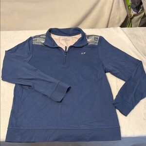 Vineyard Vines Blue Quarter-Zip Sweater
